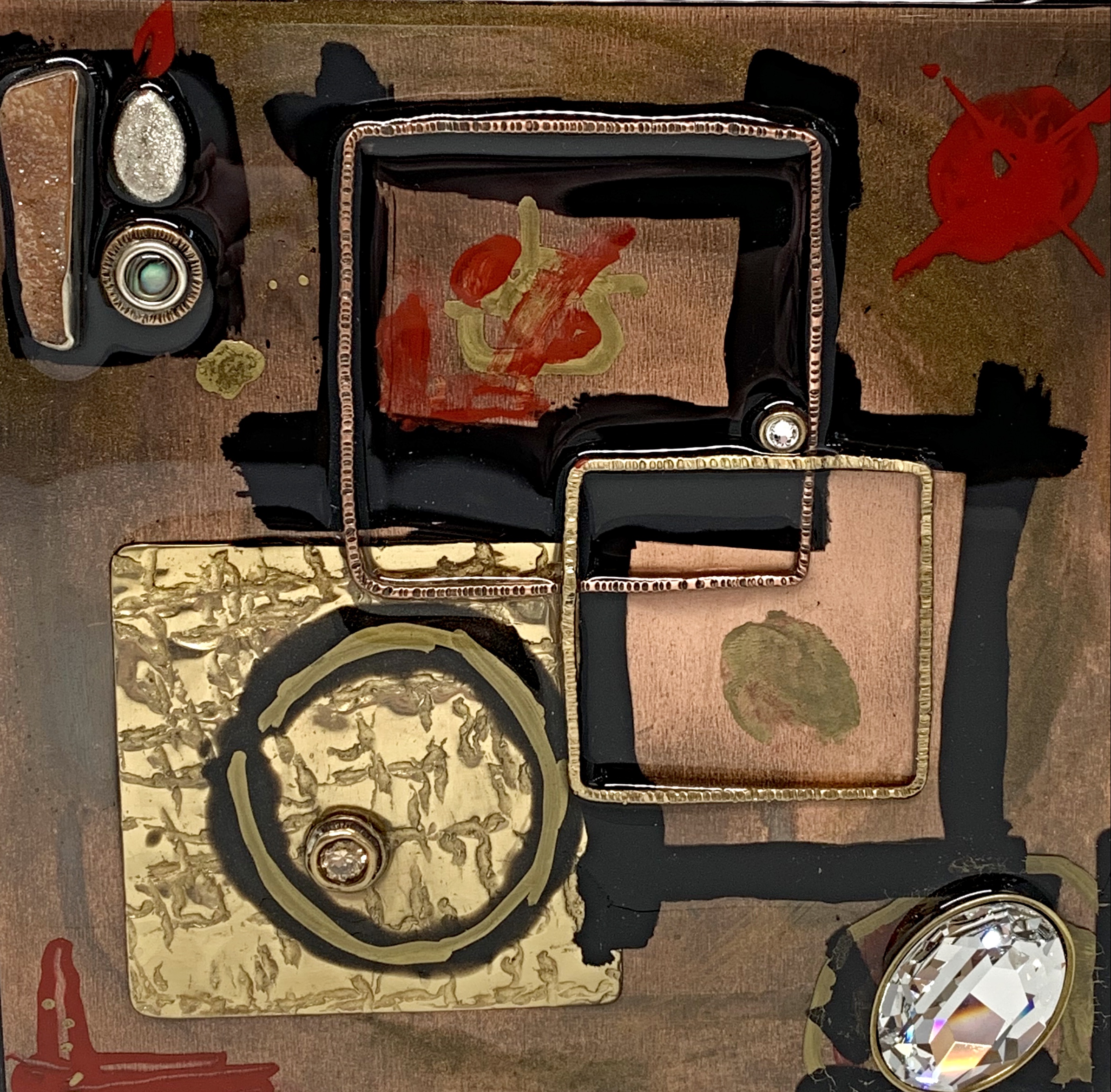 An Open Door, mixed media painting by Karyn Chopik | Effusion Art Gallery + Cast Glass Studio, Invermere BC