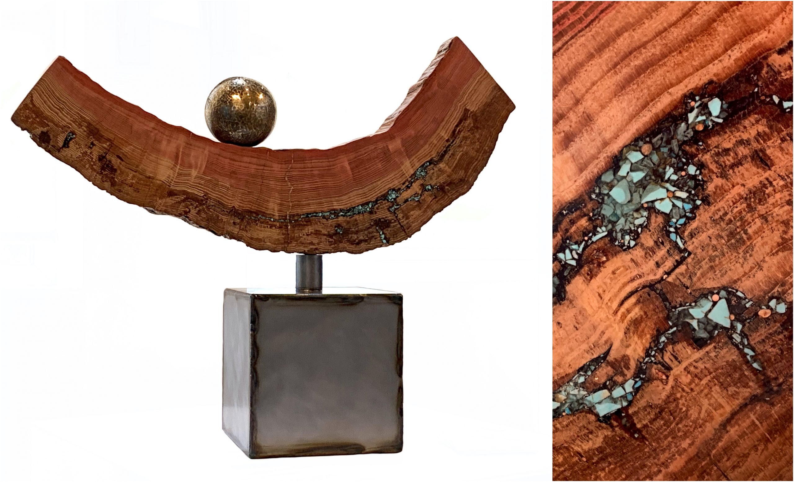 Beacon Hill, mixed media sculpture by Karyn Chopik | Effusion Art Gallery + Cast Glass Studio, Invermere BC