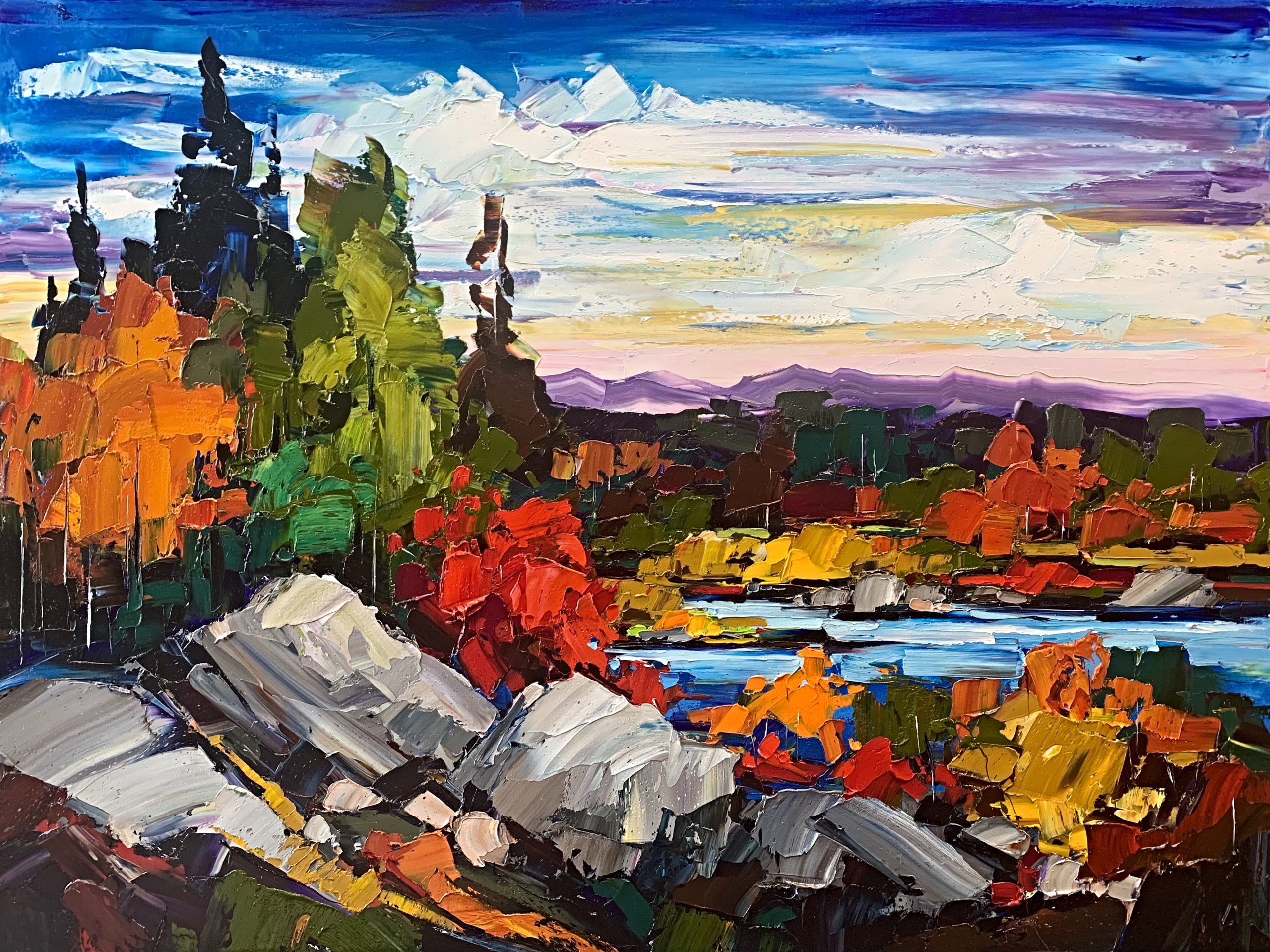 Time for Yourself, oil landscape painting by Kimberly Kiel | Effusion Art Gallery + Cast Glass Studio, Invermere BC