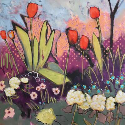 We are Ready, acrylic painting by Eleanor Lowden | Effusion Art Gallery + Cast Glass Studio, Invermere BC