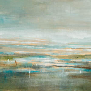 Lost in the Horizon, abstract landscape painting by Gina Sarro | Effusion Art Gallery + Cast Glass Studio, Invermere BC