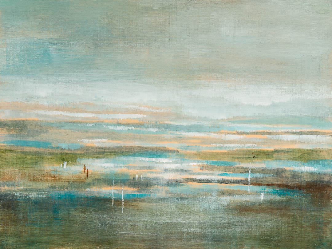 Lost in the Horizon, abstract landscape painting by Gina Sarro | Effusion Art Gallery + Cast Glass Studio, Invermere BC