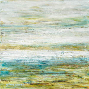 Quiet Afternoon, abstract landscape painting by Gina Sarro | Effusion Art Gallery + Cast Glass Studio, Invermere BC