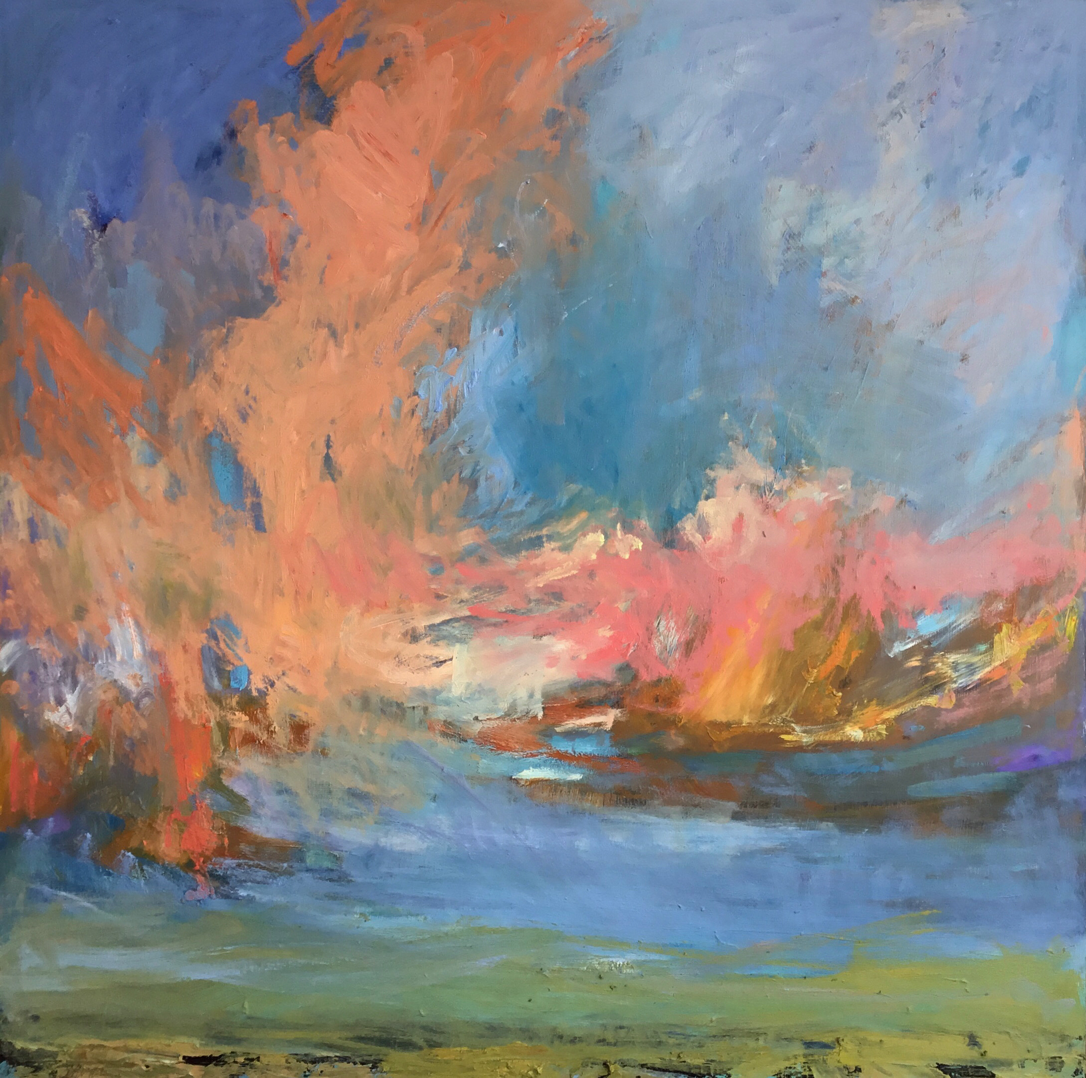 Sky Rise, oil painting by Carol Finkbeiner Thomas | Effusion Art Gallery + Cast Glass Studio, Invermere BC