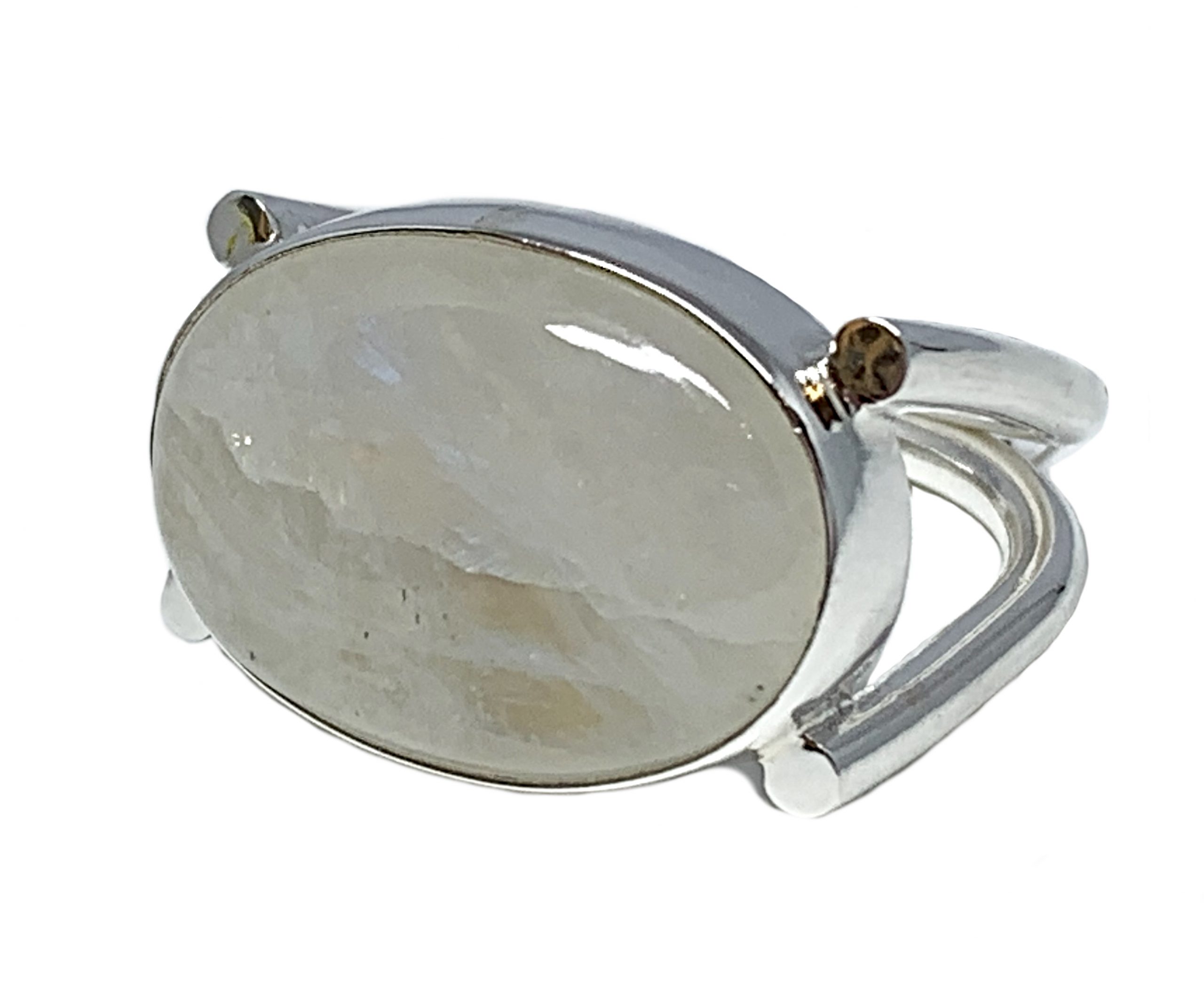 Handmade sterling silver and moonstone ring by A&R Jewellery | Effusion Art Gallery + Cast Glass Studio, Invermere BC