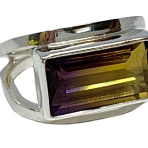 Sterling silver and 8 ct ametrine ring by A&R Jewellery | Effusion Art Gallery + Cast Glass Studio, Invermere BC