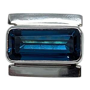 Sterling silver and 8 ct London blue topaz ring by A&R Jewellery | Effusion Art Gallery + Cast Glass Studio, Invermere BC
