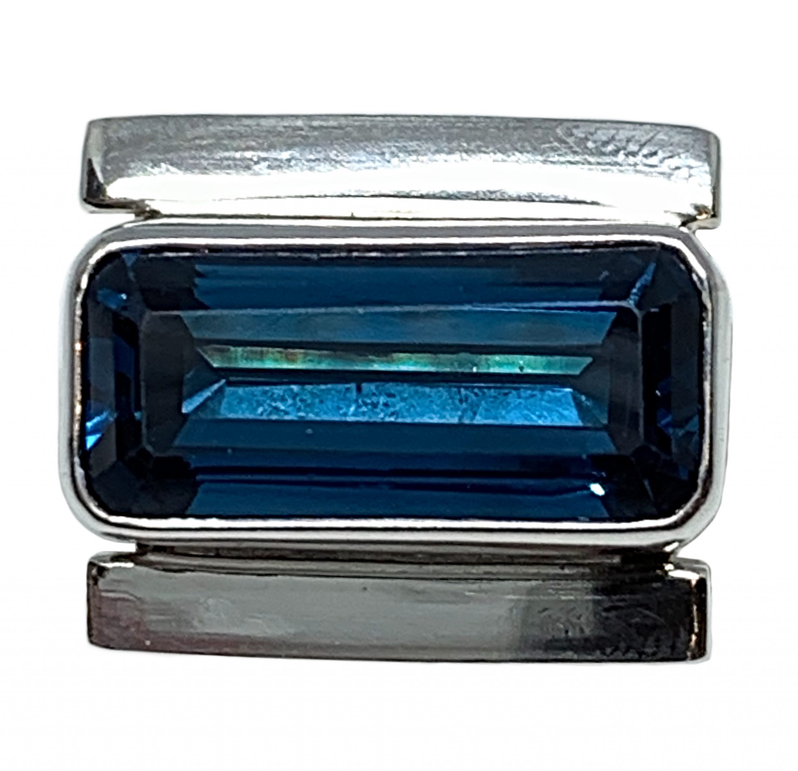 Sterling silver and 8 ct London blue topaz ring by A&R Jewellery | Effusion Art Gallery + Cast Glass Studio, Invermere BC