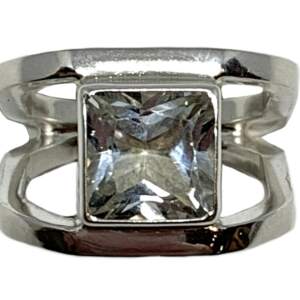 Sterling silver and 3 ct white topaz ring by A&R Jewellery | Effusion Art Gallery + Cast Glass Studio, Invermere BC