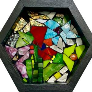 Add a Little Spark, stained glass mosaic by Kimberly Kiel | Effusion Art Gallery + Cast Glass Studio, Invermere BC