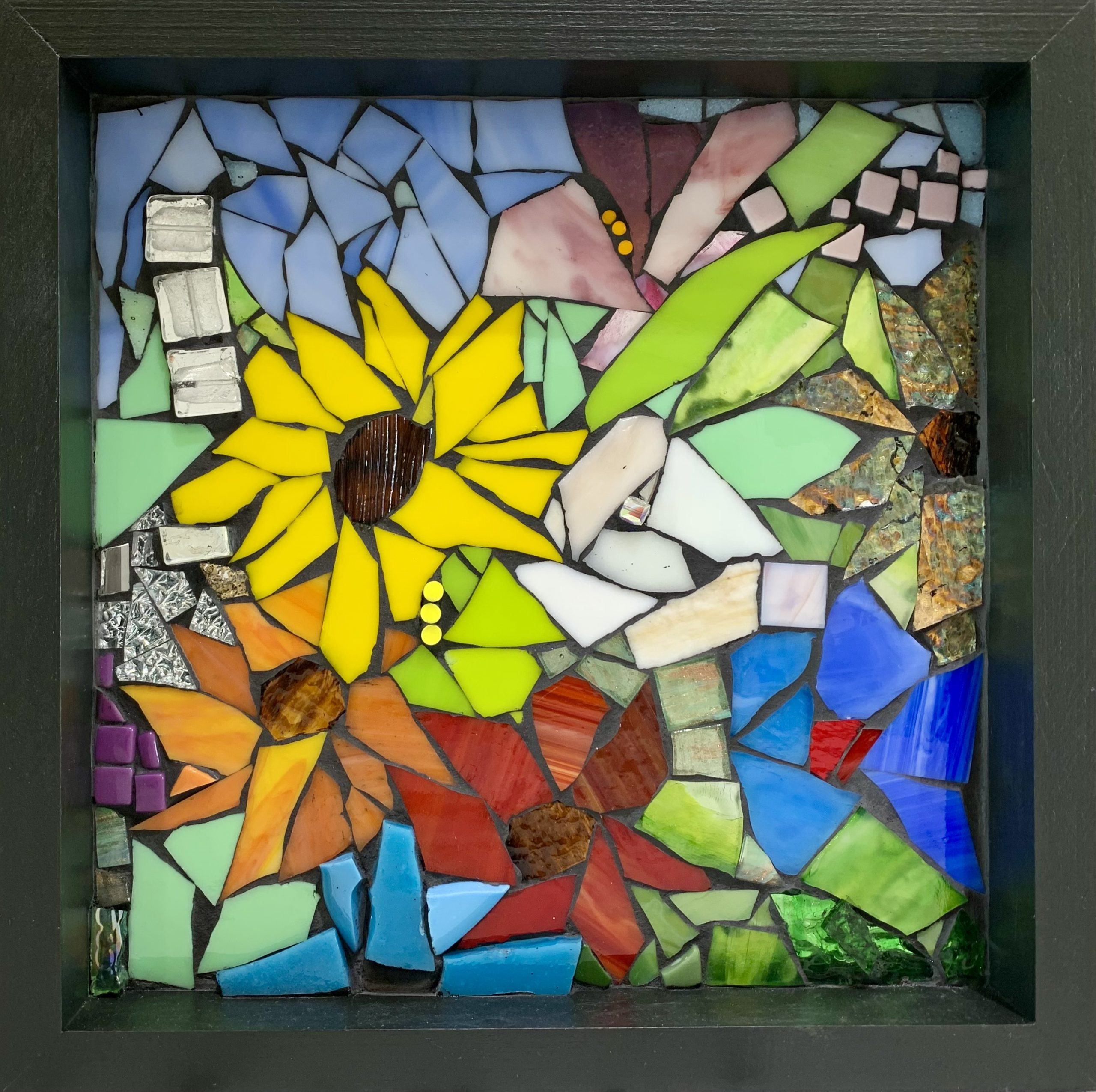 Collapsed in Sunbeams, stained glass mosaic by Kimberly Kiel | Effusion Art Gallery + Cast Glass Studio, Invermere BC