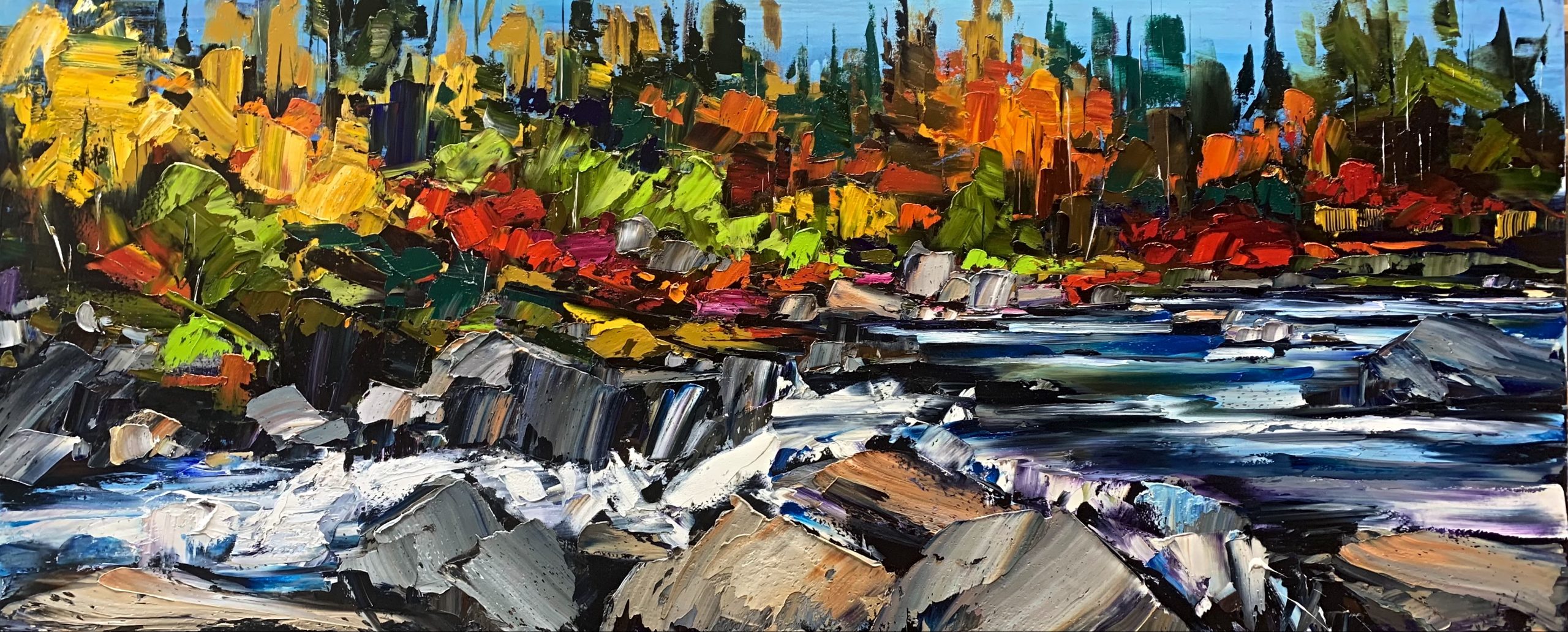 Every Now and Then, oil landscape painting by Kimberly Kiel | Effusion Art Gallery + Cast Glass Studio, Invermere BC