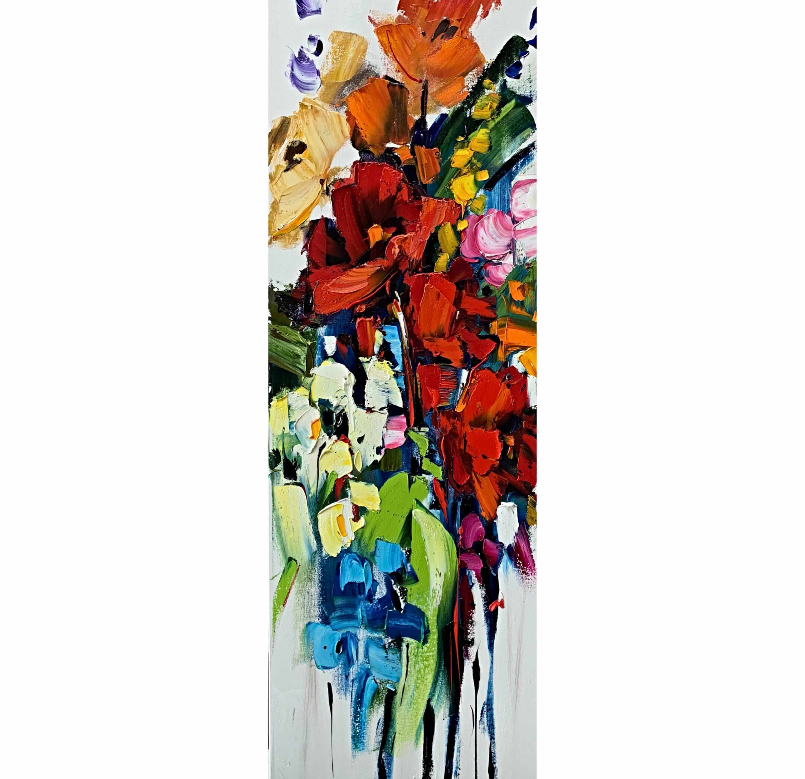 How Does Your Garden Grow, oil flower painting by Kimberly Kiel | Effusion Art Gallery + Cast Glass Studio, Invermere BC