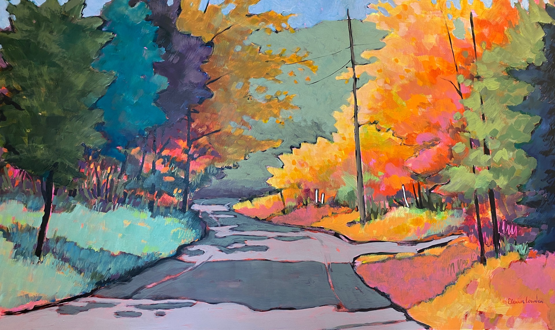 I Created a World for You, acrylic landscape painting by Eleanor Lowden | Effusion Art Gallery + Cast Glass Studio, Invermere BC