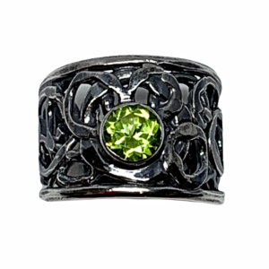 Sterling silver and peridot ring by A&R Jewellery | Effusion Art Gallery + Cast Glass Studio, Invermere BC