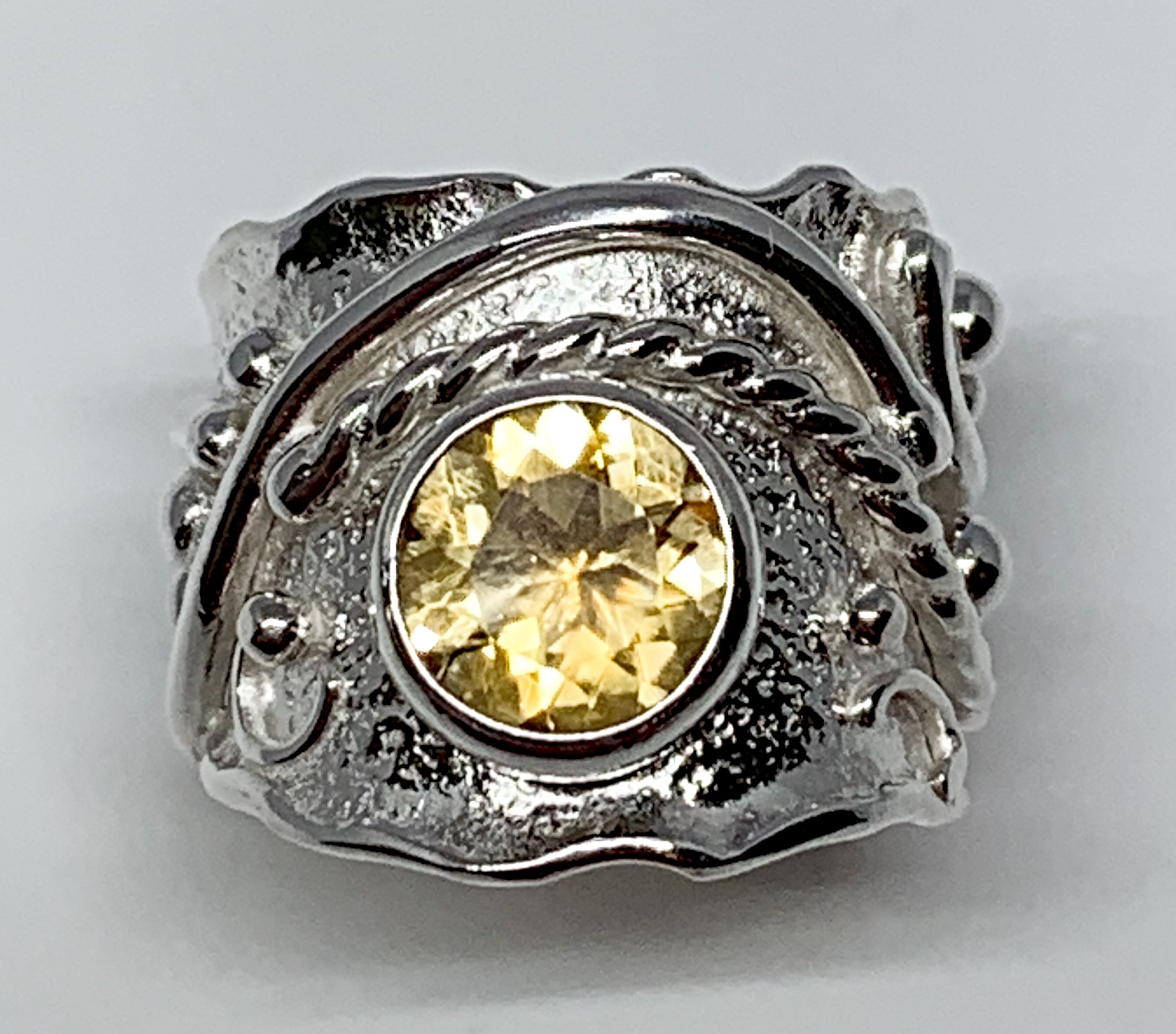 2.25ct citrine + sterling silver ring by A&R Jewellery | Effusion Art Gallery + Cast Glass Studio, Invermere BC