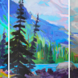 Color Me Happy, acrylic landscape by Becky Holuk | Effusion Art Gallery + Cast Glass Studio, Invermere BC