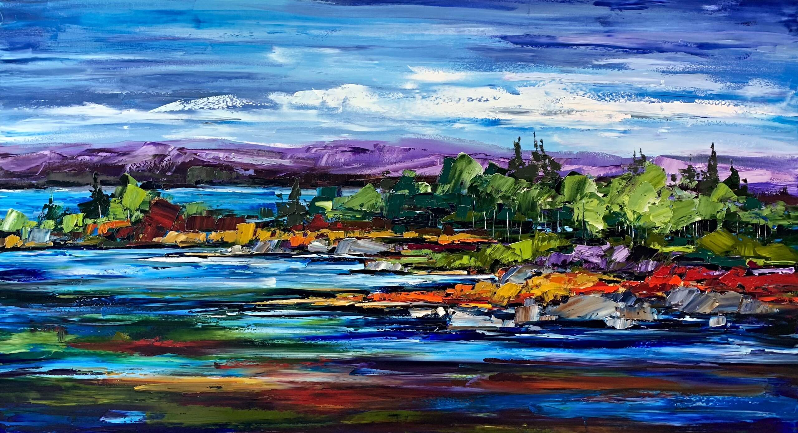 In the Grand Scheme of Things, oil landscape painting by Kimberly Kiel | Effusion Art Gallery + Cast Glass Studio, Invermere BC