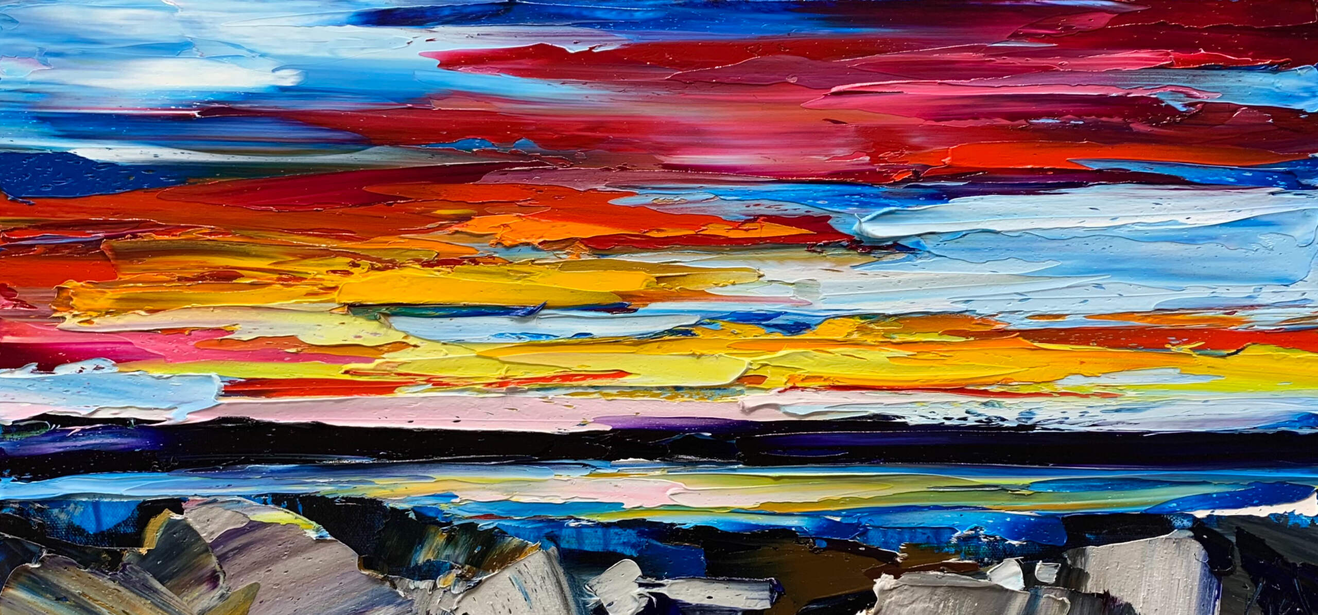 When the Sun goes Down Again, oil landscape painting by Kimberly Kiel | Effusion Art Gallery + Cast Glass Studio, Invermere BC