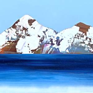 Rocheuses 621, acrylic mountain landscape by Stephanie Rivet | Effusion Art Gallery + Cast Glass Studio, Invermere BC
