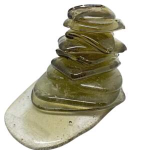 One-of-a-kind cast glass cairn sculpture by Heather Cuell | Effusion Art Gallery + Cast Glass Studio, Invermere BC
