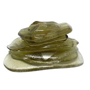 One-of-a-kind cast glass cairn sculpture by Heather Cuell | Effusion Art Gallery + Cast Glass Studio, Invermere BC