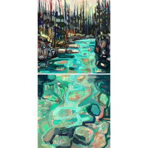 The Entrance to Marble Canyon, acrylic landscape painting by Sandy Kunze | Effusion Art Gallery + Cast Glass Studio, Invermere BC