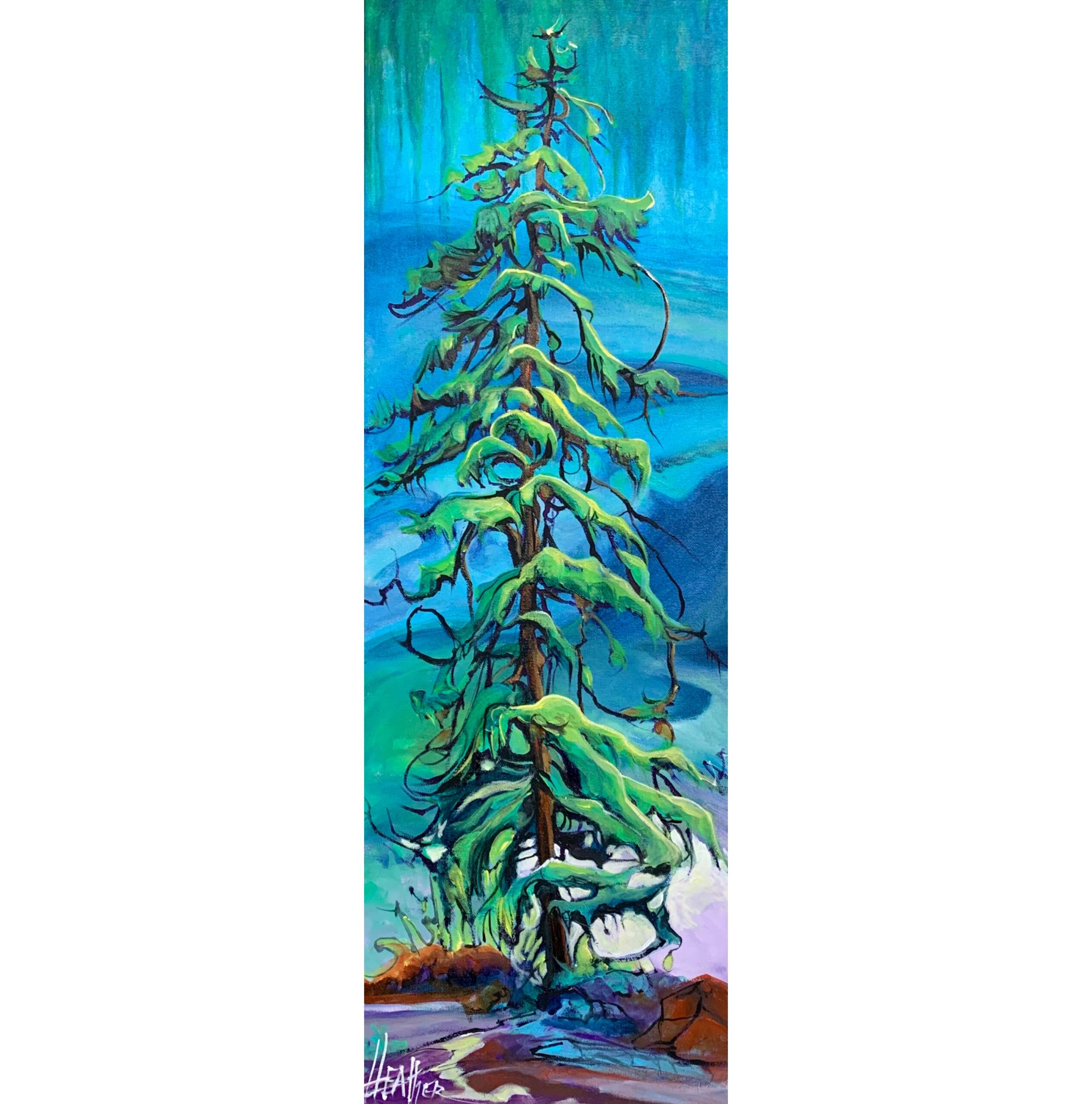 Sass-a-Frassey, acrylic landscape by Heather Pant | Effusion Art Gallery + Cast Glass Studio, Invermere BC