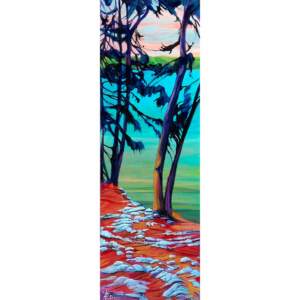 Sunny Day Hideaway, acrylic landscape by Heather Pant | Effusion Art Gallery + Cast Glass Studio, Invermere BC