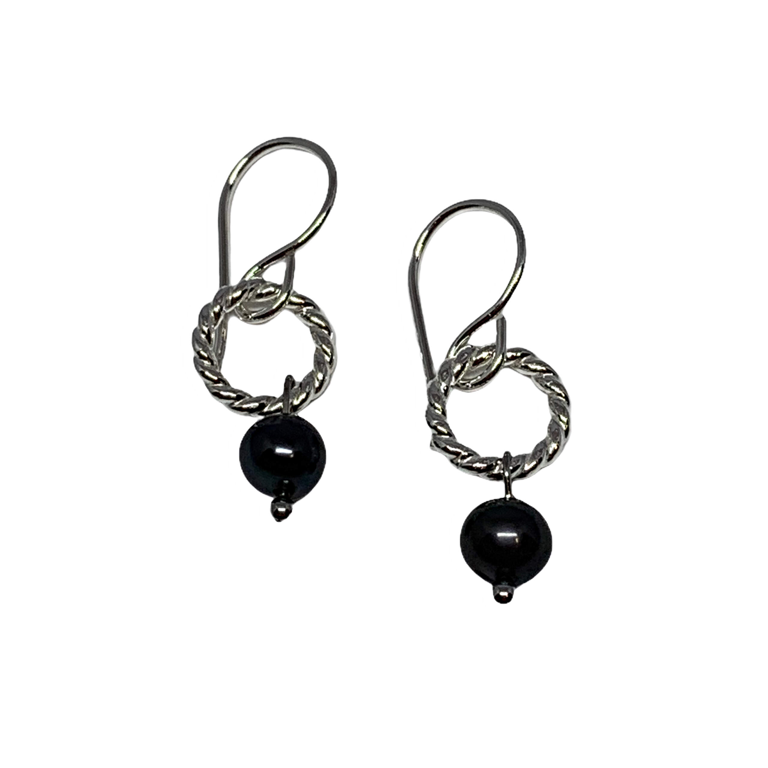 Handmade sterling silver and pearl earrings by A&R Jewellery | Effusion Art Gallery + Cast Glass Studio, Invermere BC