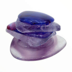 One of a kind cast glass cairn sculpture by Heather Cuell | Effusion Art Gallery + Cast Glass Studio, Invermere BC