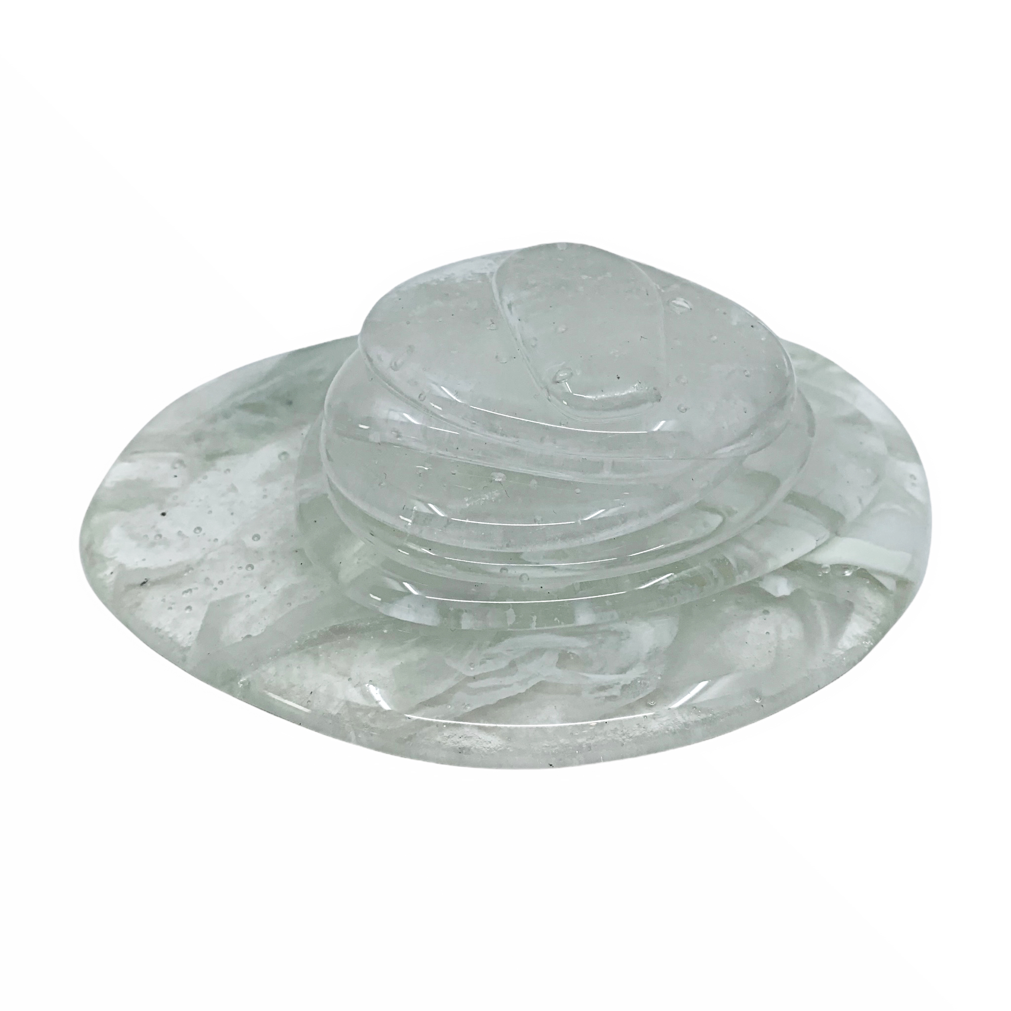 One of a kind cast glass cairn sculpture by Heather Cuell | Effusion Art Gallery + Cast Glass Studio, Invermere BC