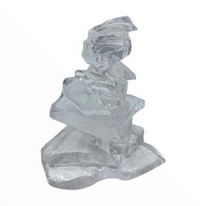One of a kind cast glass cairn sculpture by Heather Cuell | Effusion Art Gallery + Cast Glass Studio, Invermere BC