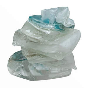 One of a kind cast glass cairn sculpture by Heather Cuell | Effusion Art Gallery + Cast Glass Studio, Invermere BC