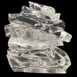 Rocky Mountain Cairn, cast glass sculpture by Heather Cuell | Effusion Art Gallery + Cast Glass Studio, Invermere BC