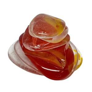 One of a kind cast glass Rocky Mountain Cairn sculpture by Heather Cuell | Effusion Art Gallery + Cast Glass Studio, Invermere BC