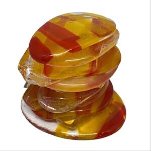 One of a kind cast glass Rocky Mountain Cairn sculpture by Heather Cuell | Effusion Art Gallery + Cast Glass Studio, Invermere BC