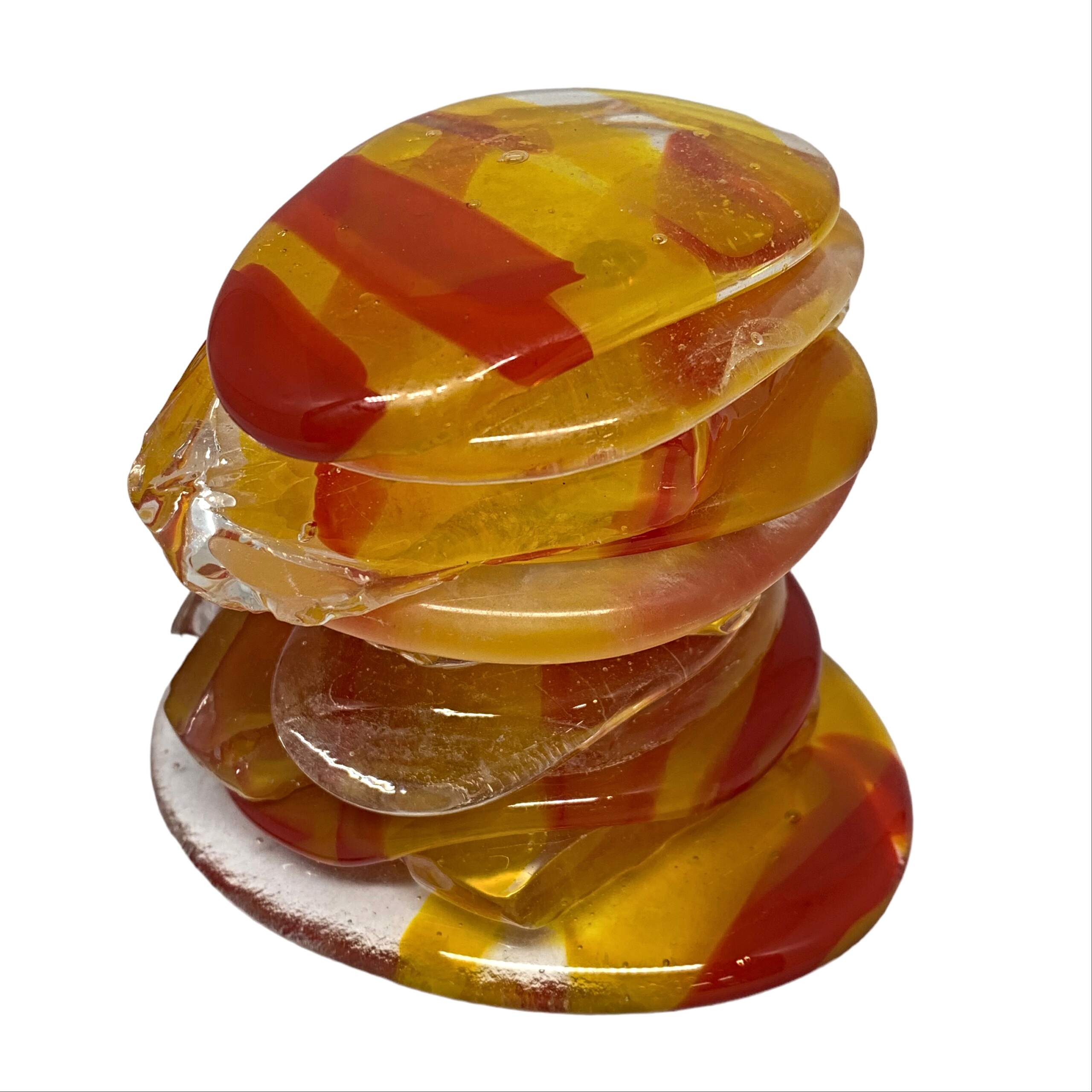 One of a kind cast glass Rocky Mountain Cairn sculpture by Heather Cuell | Effusion Art Gallery + Cast Glass Studio, Invermere BC