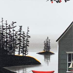 After All, mixed media landscape by Natasha Miller | Effusion Art Gallery + Cast Glass Studio, Invermere BC