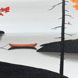 Autumn Closing In, mixed media landscape by Natasha Miller | Effusion Art Gallery + Cast Glass Studio, Invermere BC