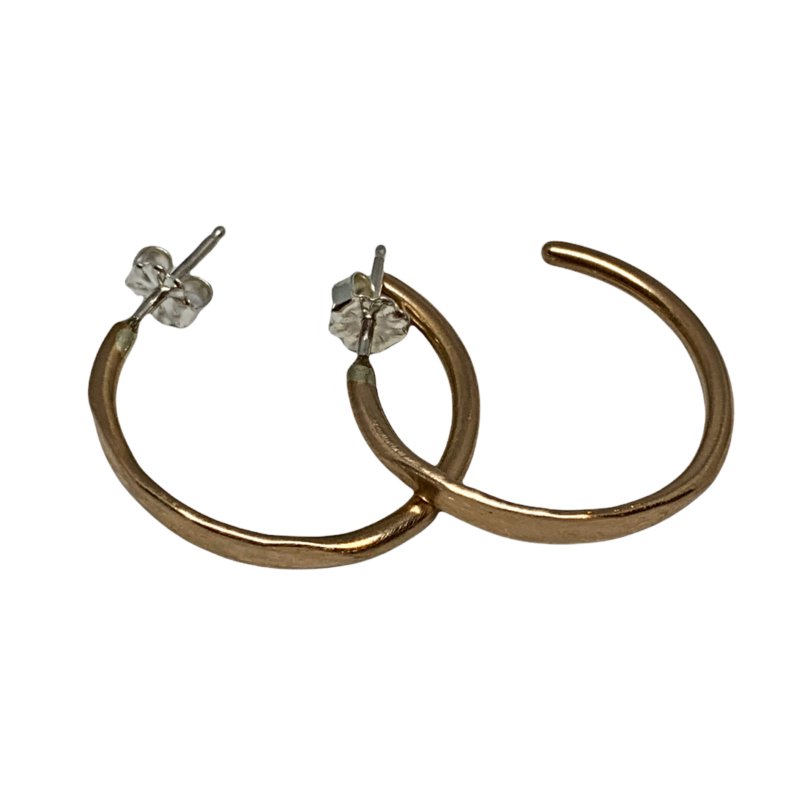 Bronze Hoop Earrings by Karyn Chopik | Effusion Art Gallery + Cast Glass Studio, Invermere BC