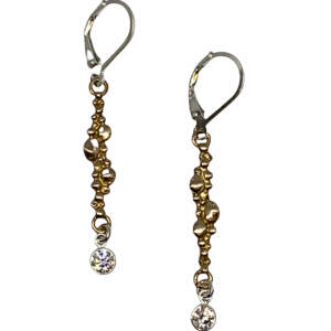 Bronze + CZ Earrings by Karyn Chopik | Effusion Art Gallery + Cast Glass Studio, Invermere BC