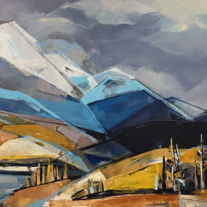 Windermere Lake, landscape painting by Katie Leahul | Effusion Art Gallery + Cast Glass Studio, Invermere BC