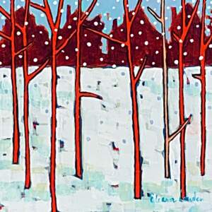 Coyote Watch, landscape painting by Eleanor Lowden | Effusion Art Gallery + Cast Glass Studio, Invermere BC