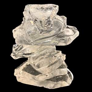 Cast Glass Rocky Mountain Cairn Sculpture by Heather Cuell | Effusion Art Gallery + Cast Glass Studio, Invermere BC