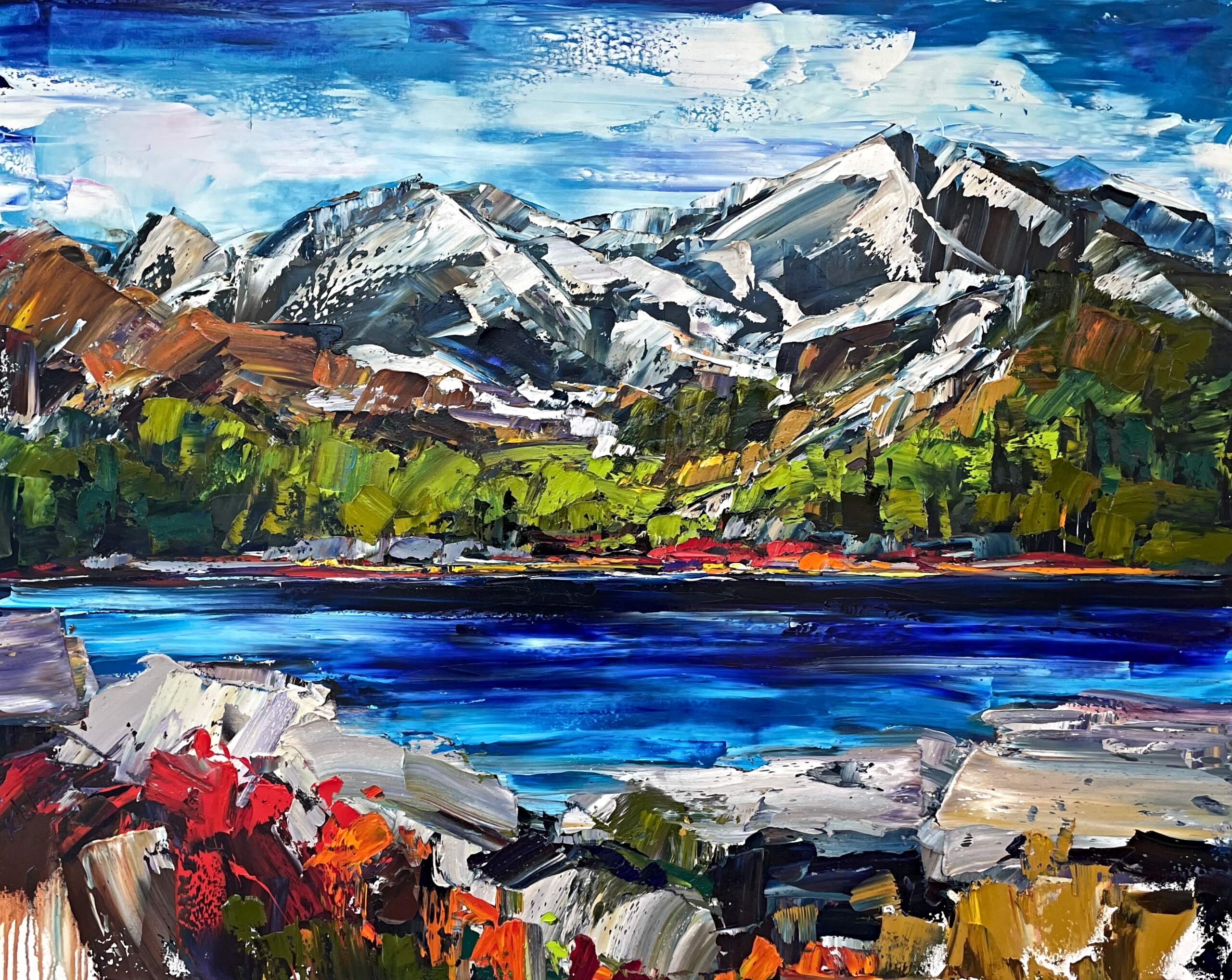 The Highs and Lows, oil landscape painting by Kimberly Kiel | Effusion Art Gallery + Cast Glass Studio, Invermere BC