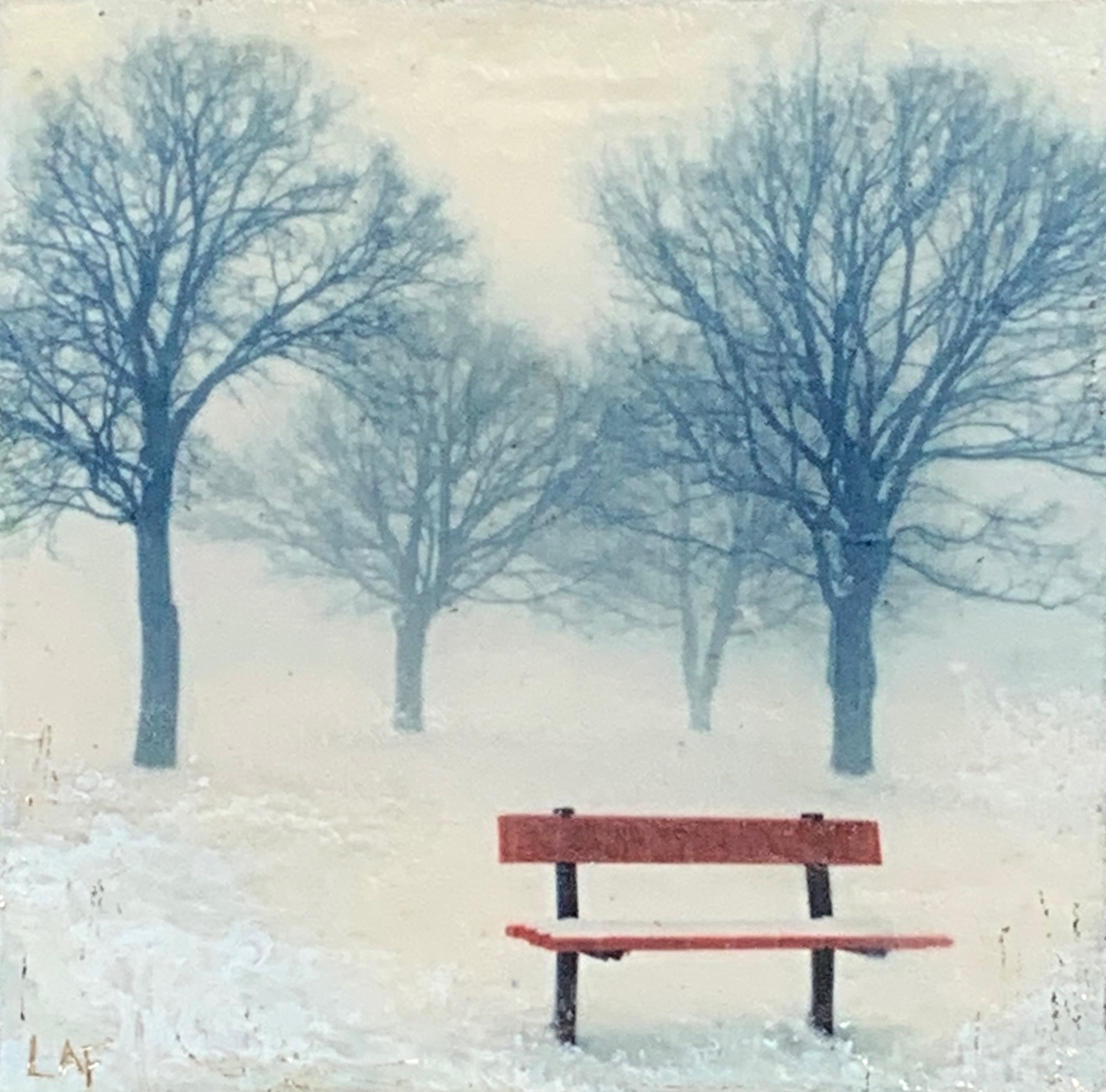 The Park, encaustic landscape by Lee Anne LaForge | Effusion Art Gallery + Cast Glass Studio, Invermere BC