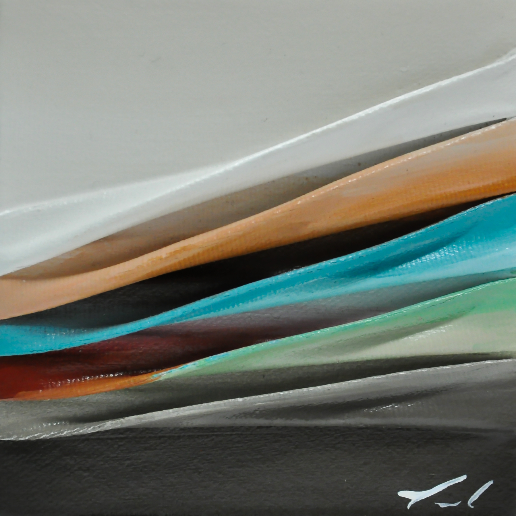Mini Mel 34, mixed media painting by Melanie Giguere | Effusion Art Gallery + Cast Glass Studio, Invermere BC