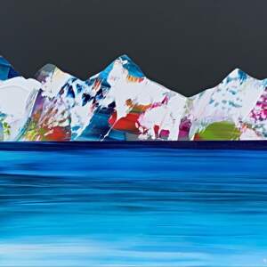 Rocheuses 1121, acrylic landscape by Stephanie Rivet | Effusion Art Gallery + Cast Glass Studio, Invermere BC