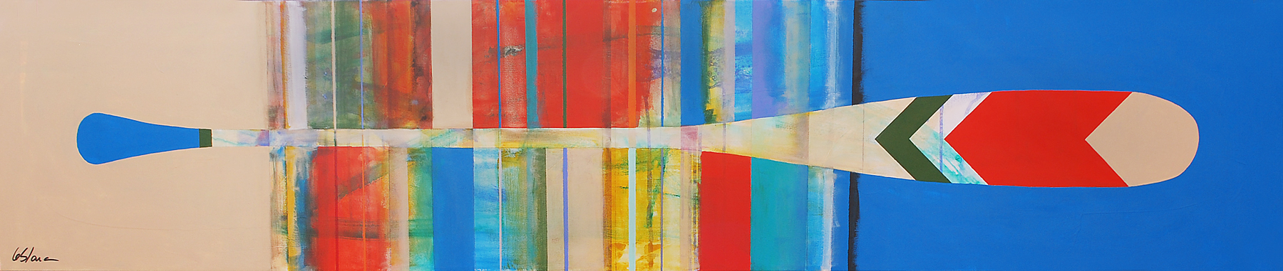 Aviron 30-13, mixed media by Sylvain Leblanc | Effusion Art Gallery + Cast Glass Studio, Invermere BC